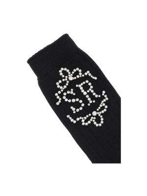 Calcetines con perlas de punto de cristal Simone Rocha negro
