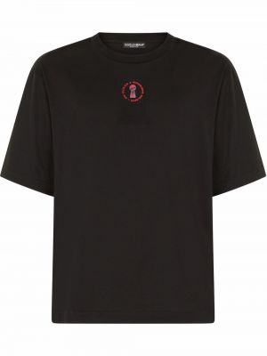 Tričko s potiskem Dolce & Gabbana černé