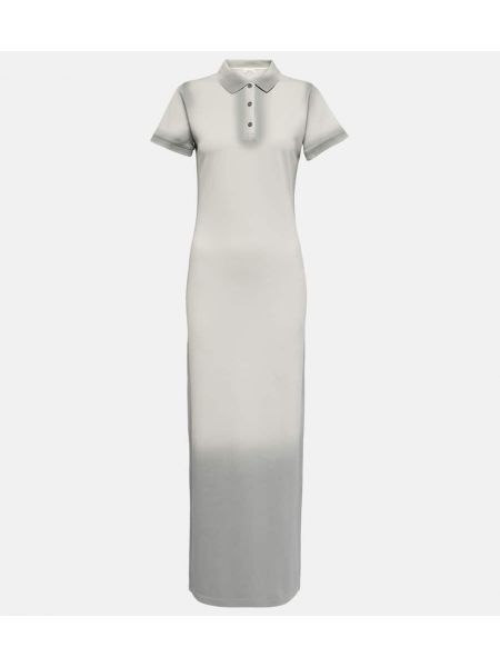 Pamučna maksi haljina od jersey Loewe siva