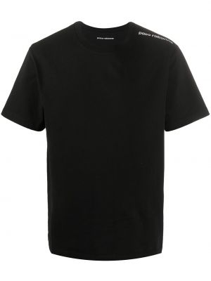 Памучна тениска с принт Paco Rabanne черно