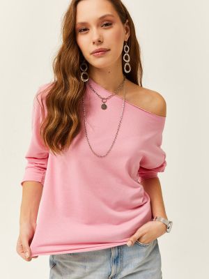 Bluza z nadrukiem Olalook różowa