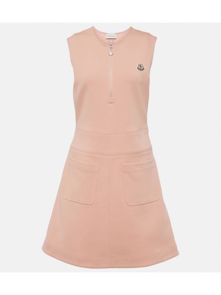 Mini vestido de algodón Moncler rosa