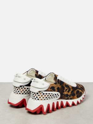 Sneakerși cu imagine cu model leopard Christian Louboutin