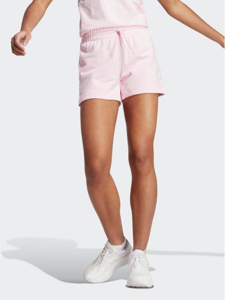 Спортни шорти slim Adidas розово