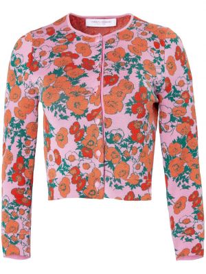 Virágos ruha nyomtatás Carolina Herrera rózsaszín