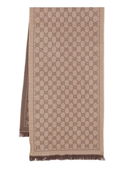Jacquard villased sall Gucci Pre-owned pruun