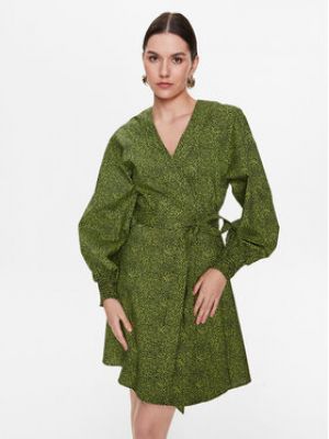 Bavlnené priliehavé šaty Gestuz - zelená