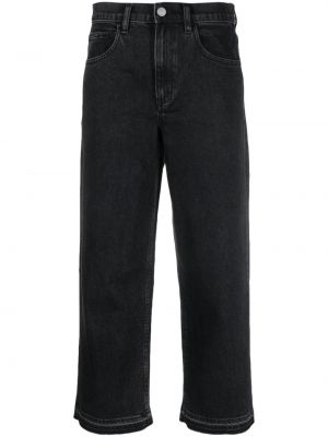 High waist straight jeans aus baumwoll Theory schwarz
