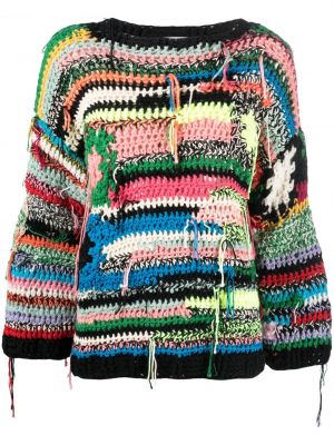 Плетен пуловер Cavia черно