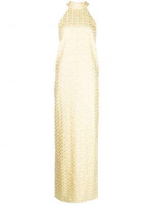 Φλοράλ μάξι φόρεμα με σχέδιο Staud κίτρινο