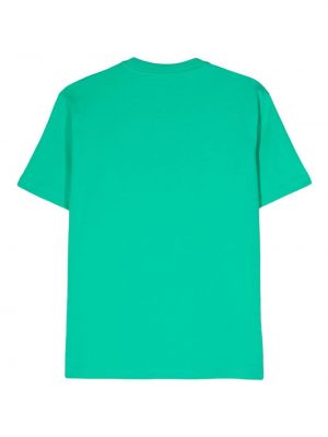 T-shirt en coton à imprimé Sunnei vert