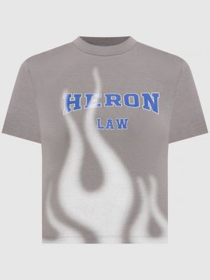 Сіра футболка з принтом Heron Preston