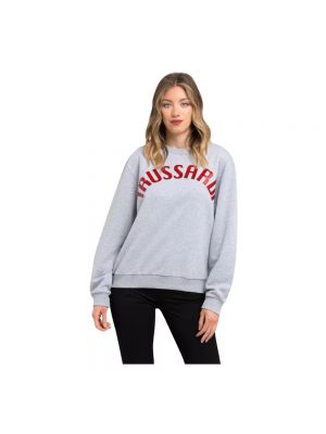 Oversize sweatshirt aus baumwoll Trussardi grau