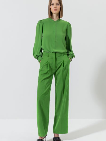 Шелковая блузка Luisa Cerano зеленая