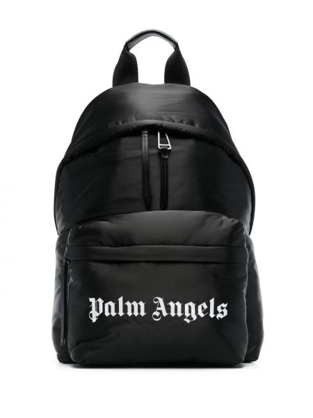 Nylonowy plecak skórzany z nadrukiem Palm Angels