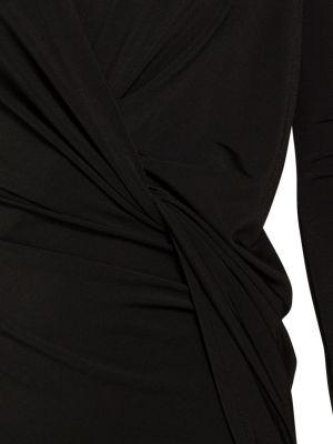 Rochie mini din viscoză din jerseu Jacquemus negru