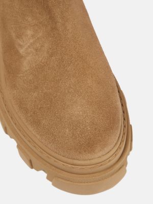 Semišové kotníkové boty Gia Borghini béžové