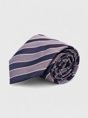 Fioletowy krawat Boss