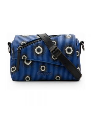 Bolsa de hombro con estampado con estampado geométrico Desigual azul