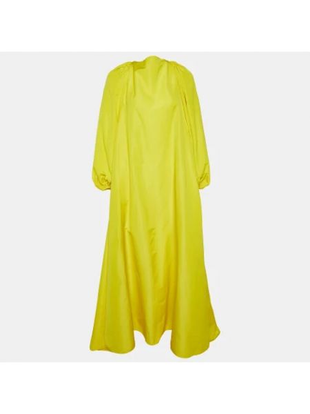 Sukienka bawełniana Valentino Vintage żółta
