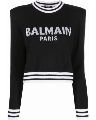 Jersey de tela jersey Balmain negro