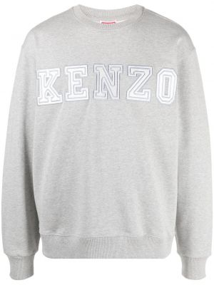 Medvilninis siuvinėtas džemperis Kenzo pilka