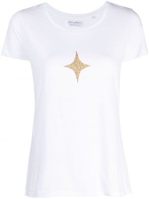 T-shirt en jersey à motif étoile Madison.maison blanc