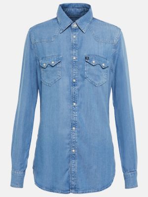 Rifľová košeľa Ag Jeans modrá