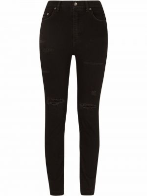 Jeans skinny effet usé Dolce & Gabbana noir