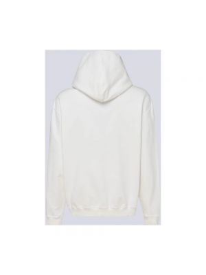 Oversize hoodie aus baumwoll Maison Margiela weiß