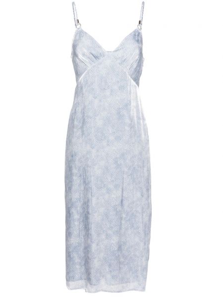 Πλισέ φλοράλ midi φούστα με σχέδιο Michael Michael Kors μπλε