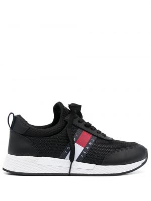 Δερμάτινα sneakers Tommy Jeans μαύρο
