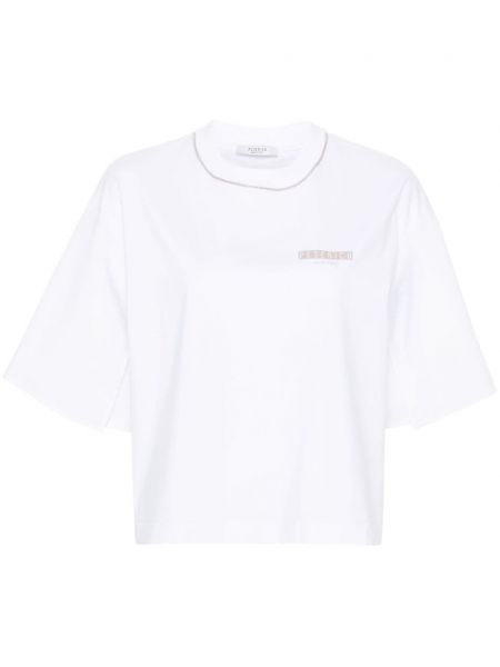 T-shirt à imprimé Peserico blanc