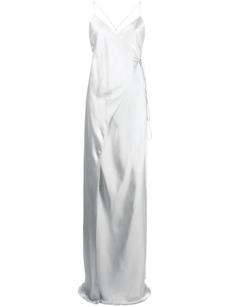 Šilkinis vakarinė suknelė Michelle Mason sidabrinė