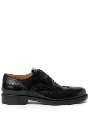 Læder brogues Miu Miu sort