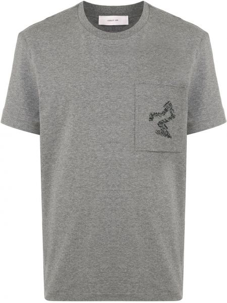 Camiseta de cuello redondo con bolsillos Cerruti 1881 gris