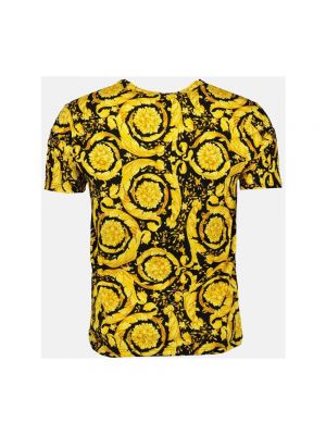 Koszulka z nadrukiem Versace żółta