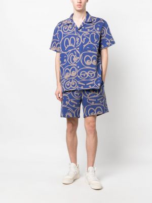 Hemd aus baumwoll mit print The Elder Statesman blau