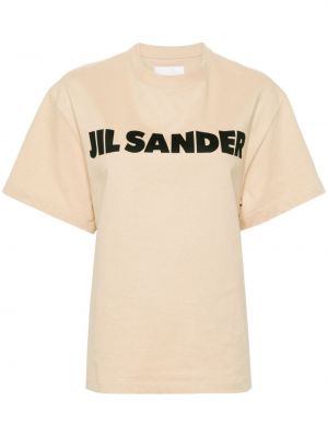 Памучна тениска с принт Jil Sander