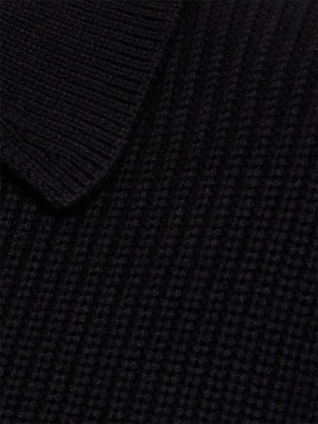 Suéter de lana de algodón de punto The Frankie Shop negro