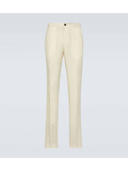 Pantalones chinos de lino Zegna beige