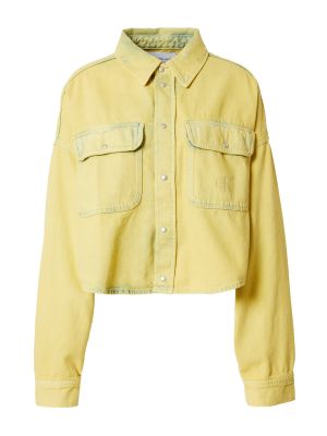 Džínsová bunda Calvin Klein Jeans žltá