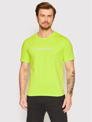 Priliehavé tričko Calvin Klein Performance zelená