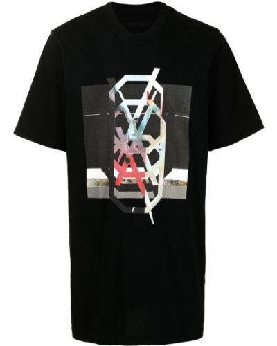 Camiseta con estampado Niløs negro