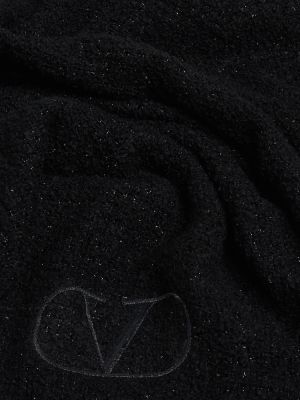 Pañuelo de cachemir con estampado de cachemira Valentino negro