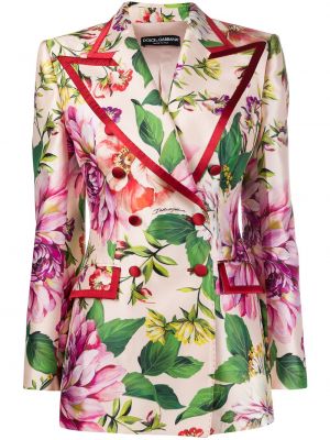 Trykt floral lang blazer Dolce & Gabbana rosa