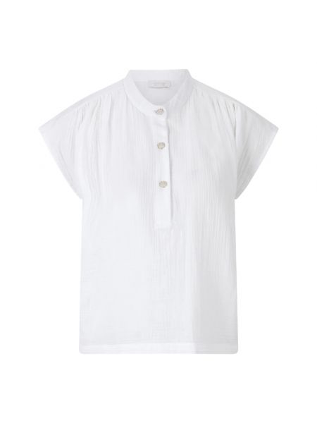 Musselin t-shirt aus baumwoll Rich & Royal weiß