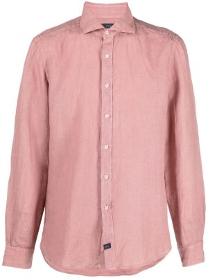 Lininė marškiniai Fay rožinė