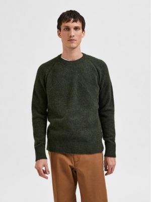 Sweter Selected Homme zielony