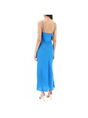 Sukienka długa w piórka Art Dealer niebieska